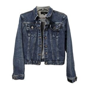 Vintage Baby Phat Jean Jacket Women's Medium Blue Denim Pockets Y2K EUC